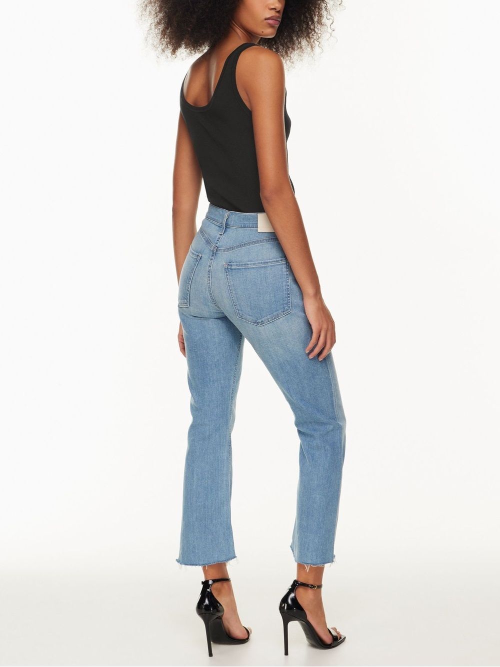 Citizens of Humanity Isola Crop Boyfriend Medium Wash Blue Denim Jeans Sz 29